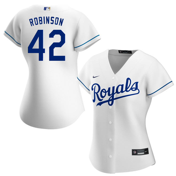 Nike Women #42 Jackie Robinson Kansas City Royals Baseball Jerseys Sale-White